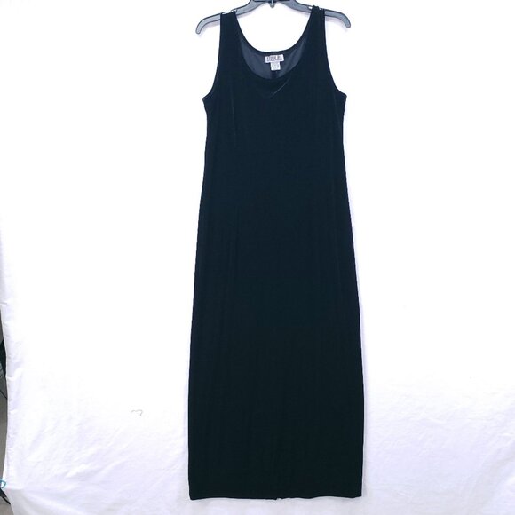 Robbie Bee Velvet Sleeveless Y2K Long Formal Maxi Dress Made in Korea Size 14 - Picture 1 of 13